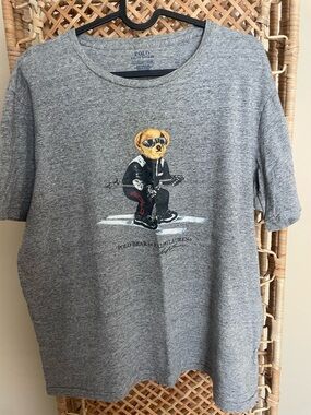 Polo by Ralph Lauren Gray Heather Polo Bear Graphic Tee
